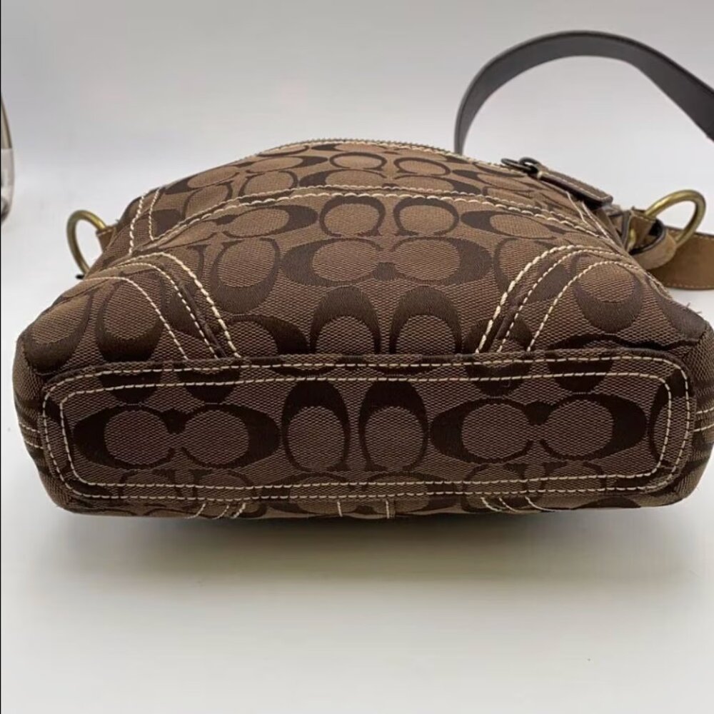 COACH Vintage Monogram Crossbody Bag Hobo Bag - Picture 2 of 5